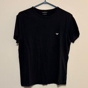 Emporio Armani Classic Black Tee with Logo
